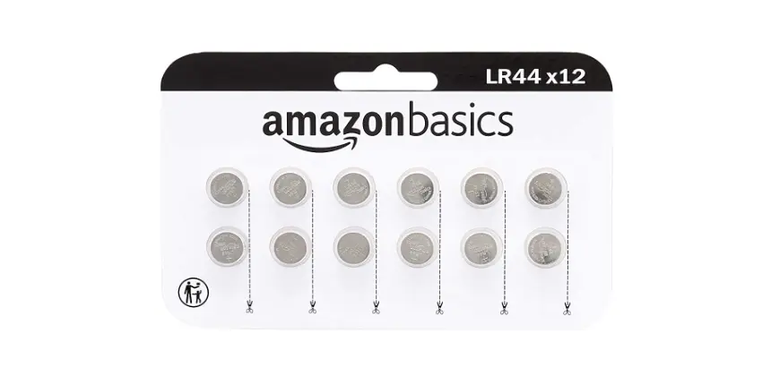Amazon - Amazon Basics 12 Pack LR44 1.5 Volt Alkaline Button Cell Battery