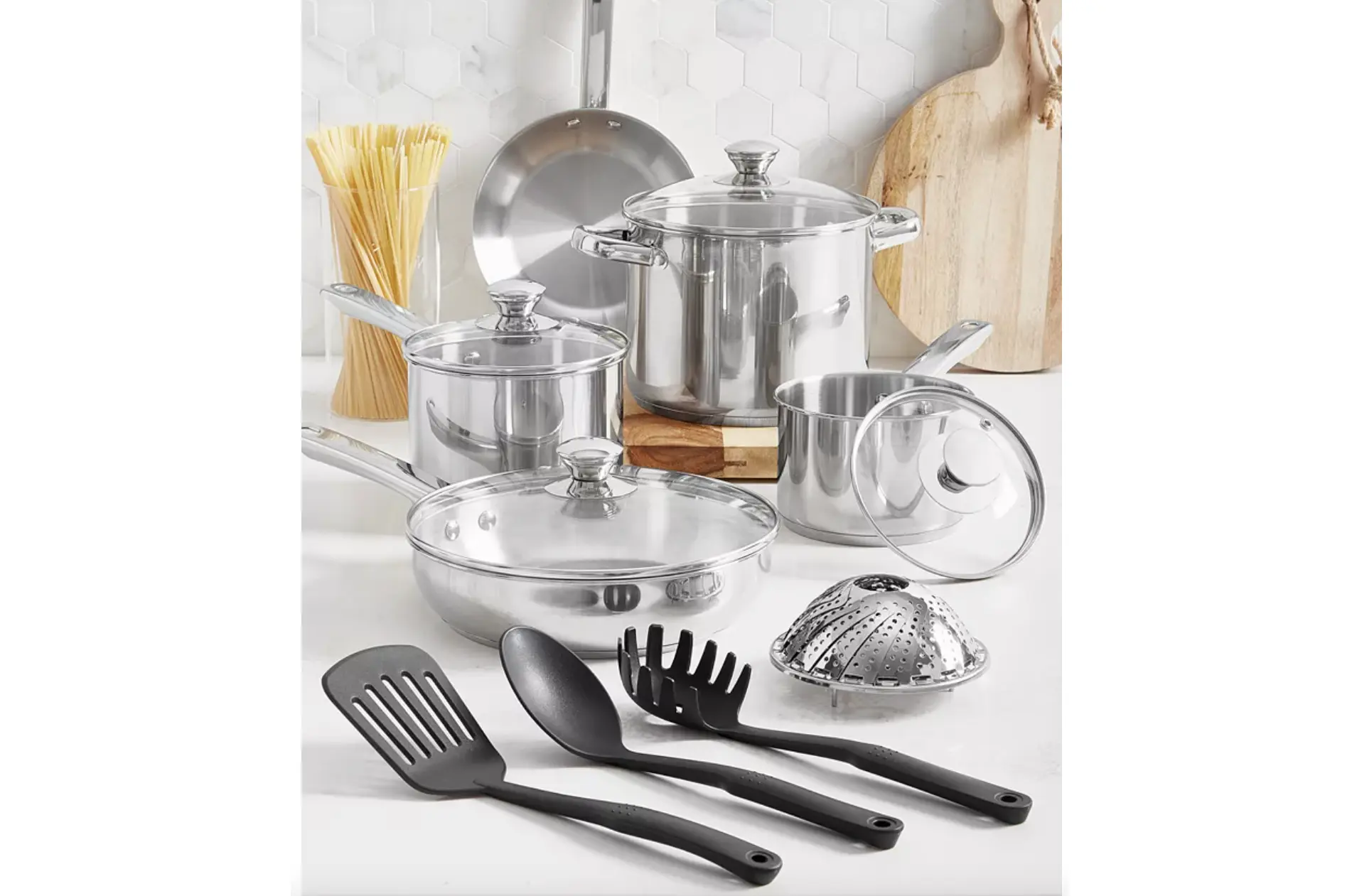 Macy - 13pc Stainless Steel Cookware Set