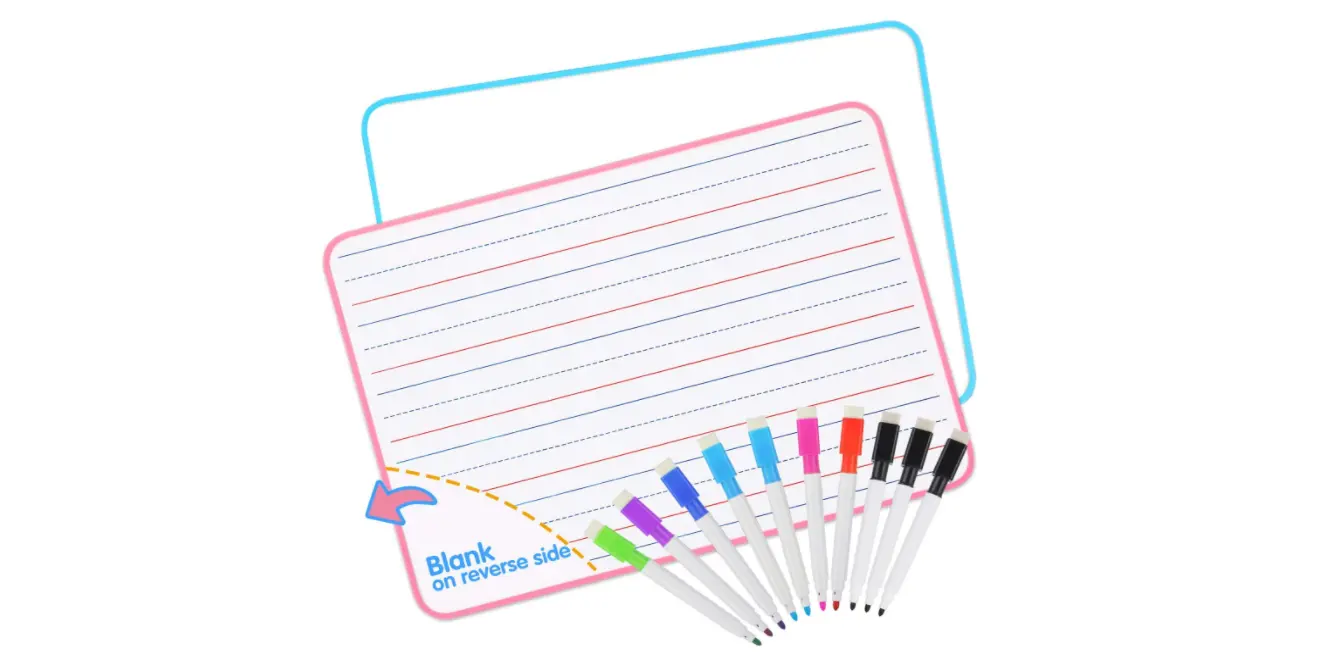 Amazon - 49% Off 2 Pack Dry Erase Whiteboard with 10 Markers (9 X 12 Inch)