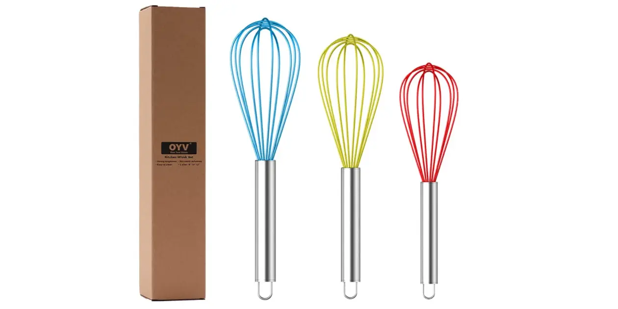 Amazon - 53% Off 3 Pack Silicone Colored Whisks