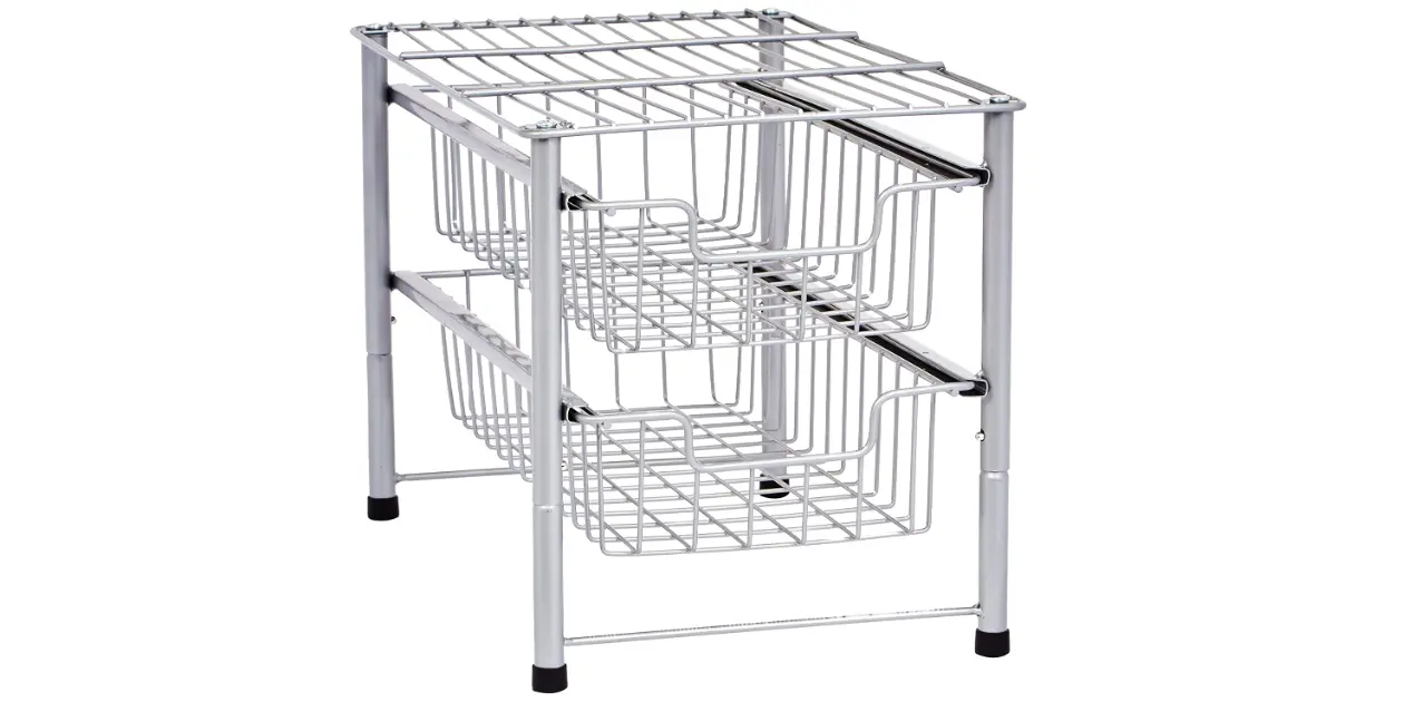 Amazon - Amazon Basics 2-Tier Sliding Drawers Basket
