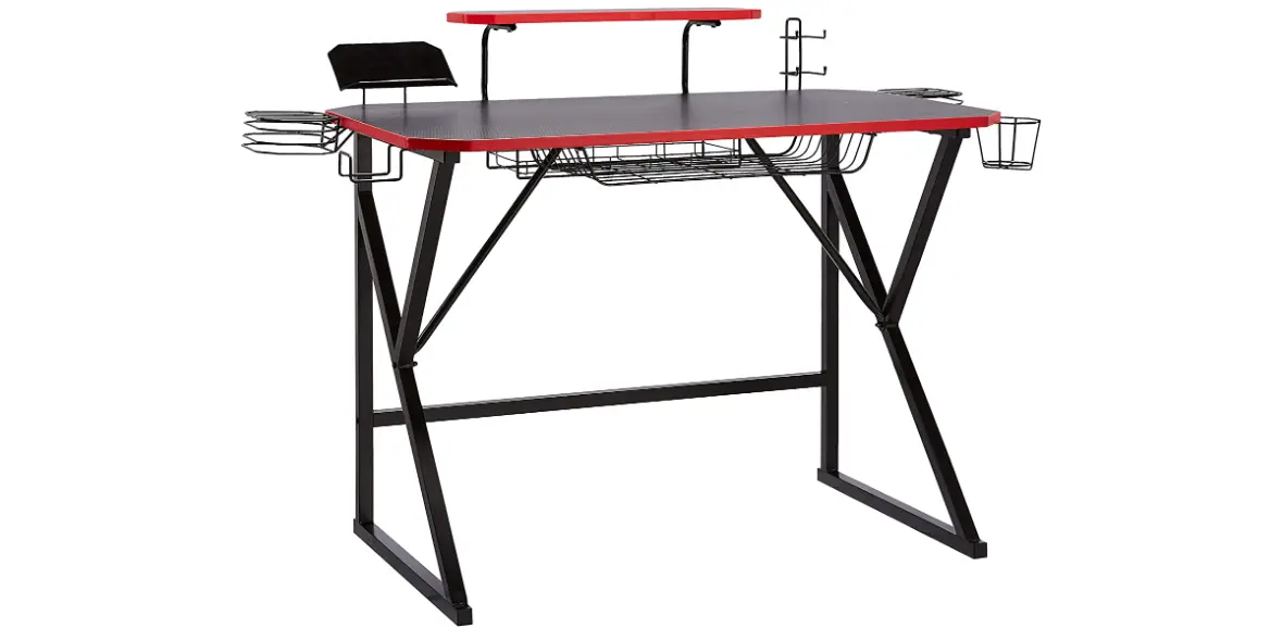 Amazon - Amazon Basics Gaming Computer Desk