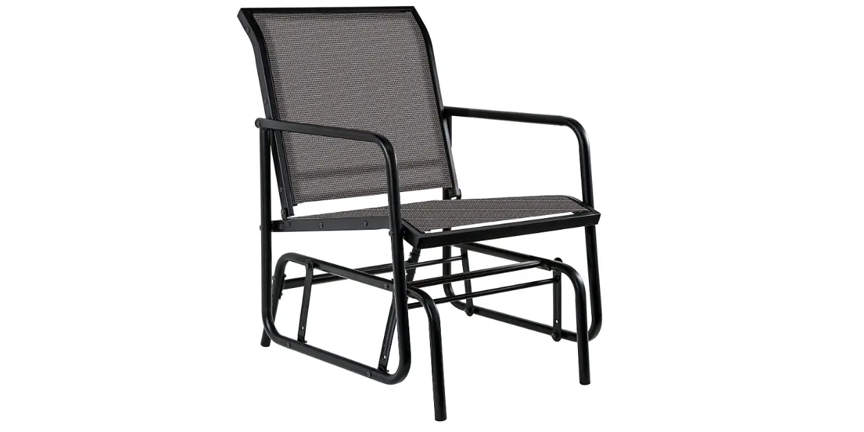 Amazon - Amazon Basics Outdoor Patio Textilene Glider Chair (Set of 2)