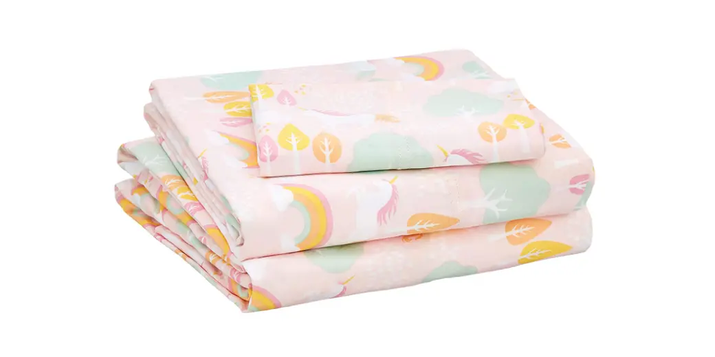 Amazon - Amazon Basics Unicorns Full 100% Cotton Sheet Set