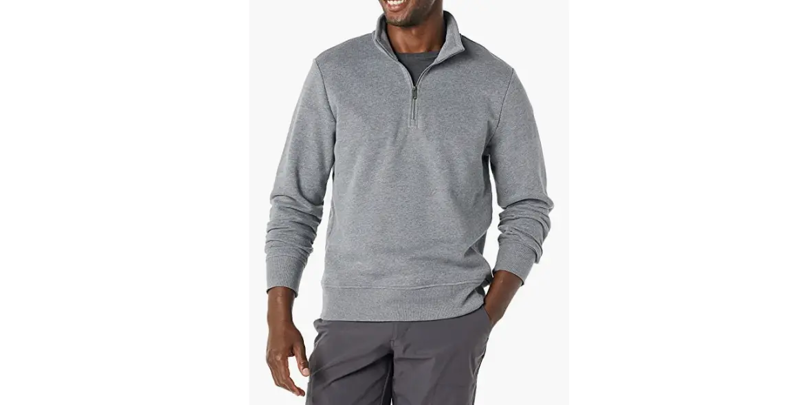 Amazon - Amazon Essentials Men Long-Sleeve Quarter-Zip Sweatshirt