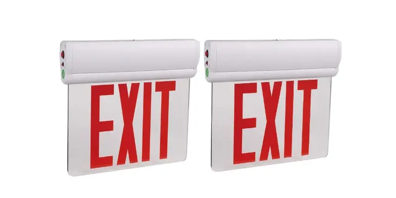Amazon - AmazonCommercial Emergency Edge Light LED Exit Sign (2 Pack)