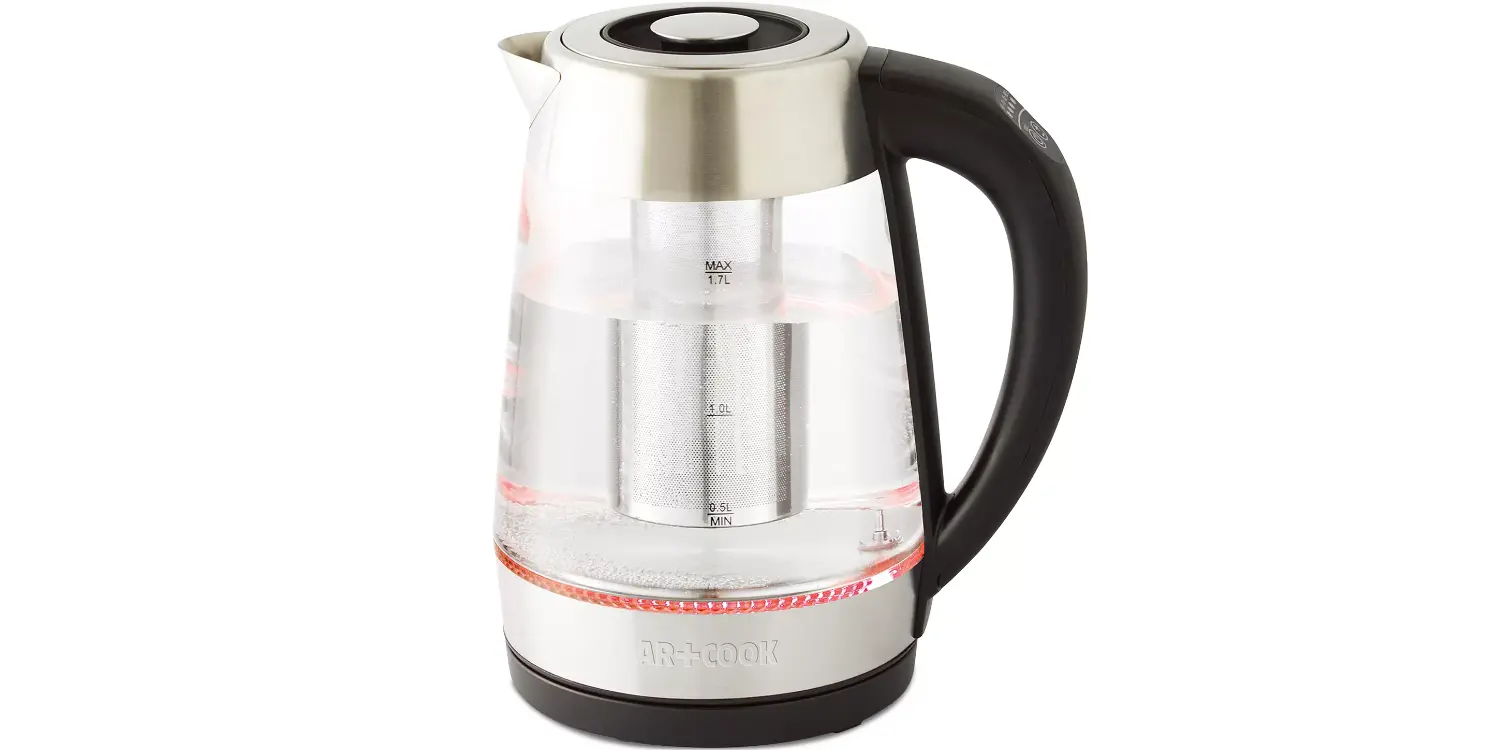 Macy - Art & Cook 1.7L Glass Electric Tea Kettle With Infuser