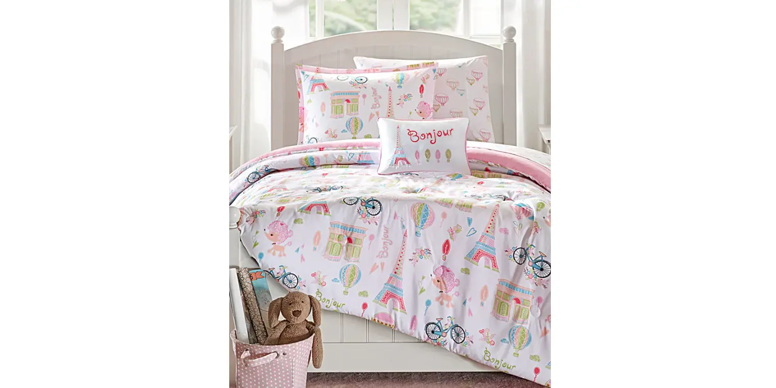 Macy - Bonjour 6Pc Reversible Twin Comforter Set