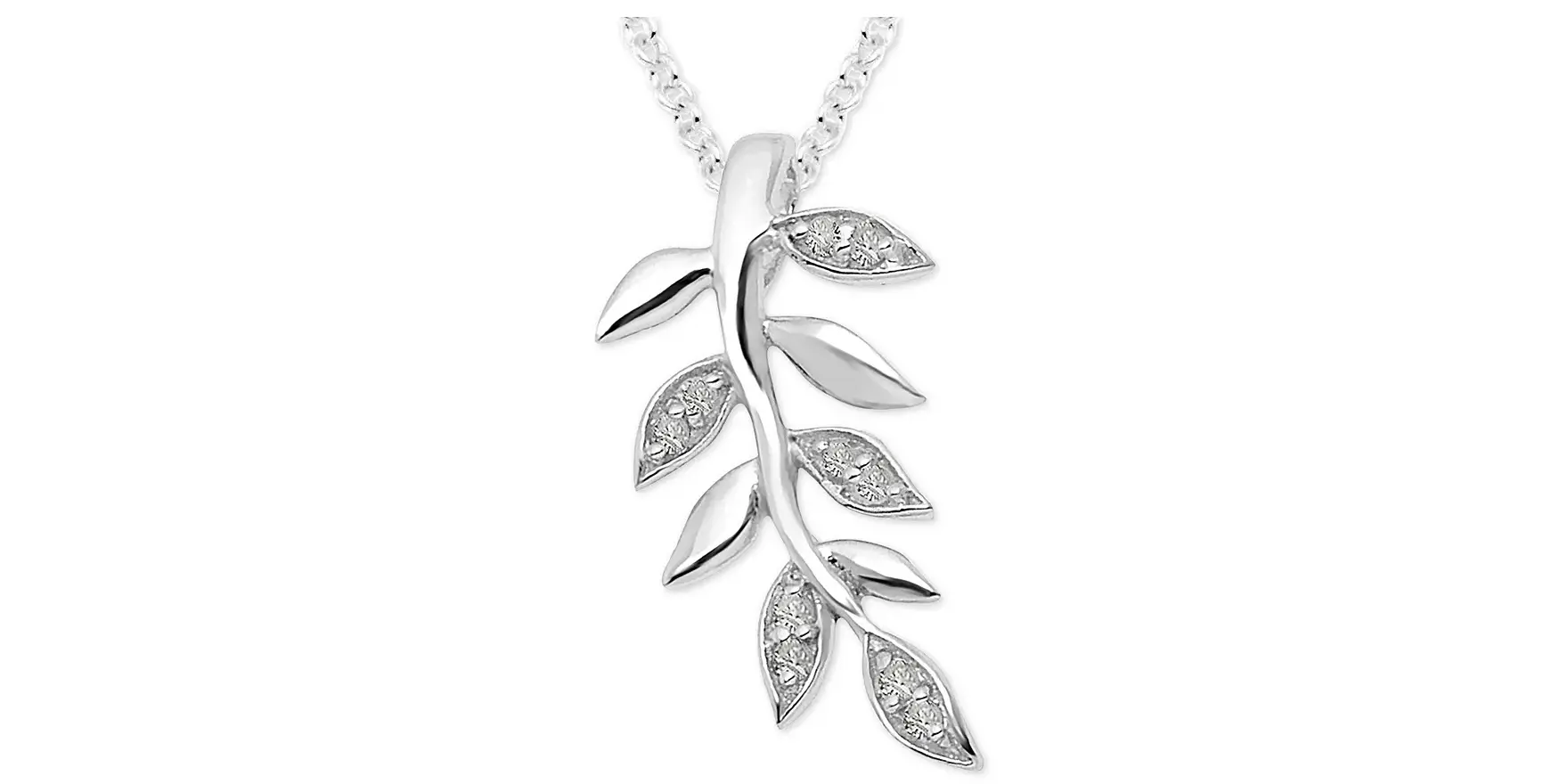 Macy - Diamond Leaf Necklace