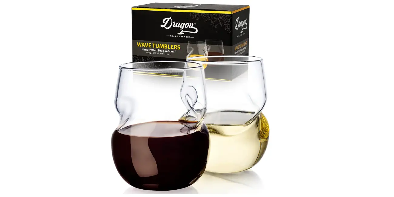 Amazon - Dragon Glassware Stemless Wine Glasses