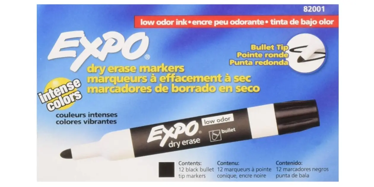 Amazon - Expo 82001 Black Dry Erase Markers (Pack of 12)