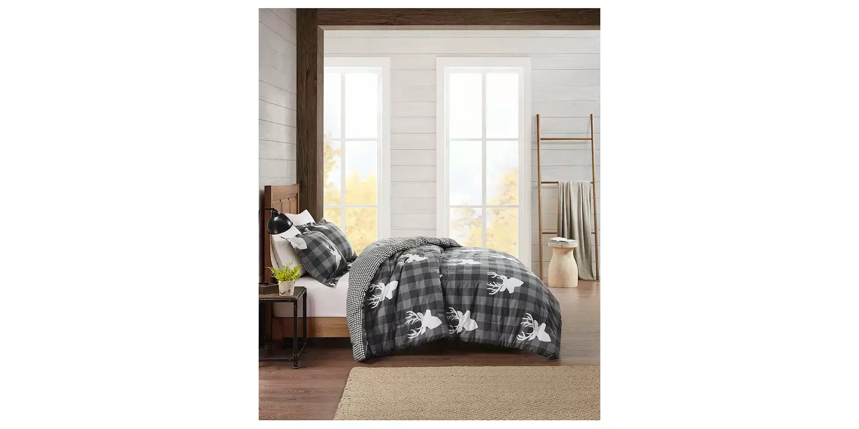 Macy - Flannel King Comforter Deer Mini Set