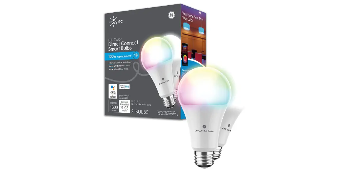 Amazon - GE CYNC 2Pack Smart LED Light Bulbs