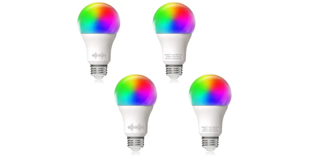Amazon - Helloify A19 LED Smart Light Bulb (4 Pack)