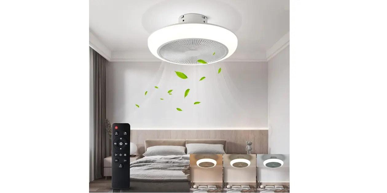 Amazon - Hnwzd 18″ Modern Bladeless Ceiling Fan