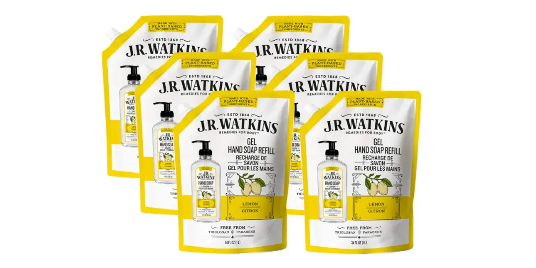 Amazon - 23% Off JR Watkins Gel Hand Soap Refill (6  Pack)