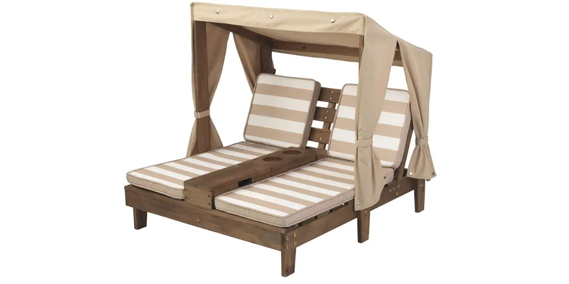 Amazon - KidKraft Wooden Outdoor Double Chaise Lounge