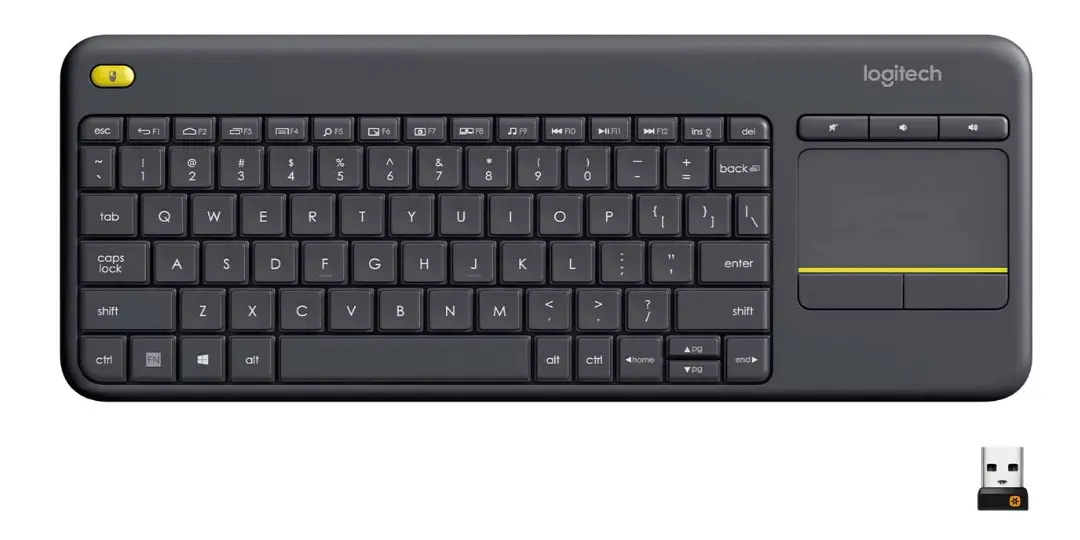 Amazon - Logitech K400 Plus Wireless Keyboard With Built-in Touchpad