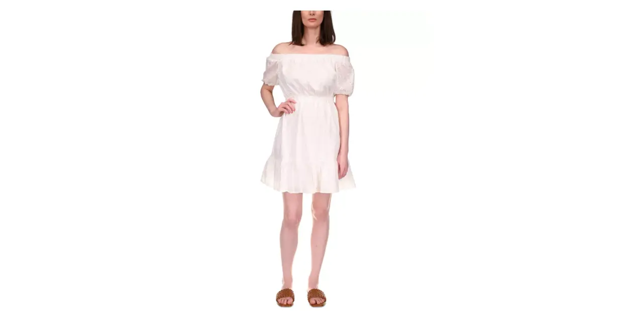 Macy - Michael Kors Eyelet-Embroidered Dress