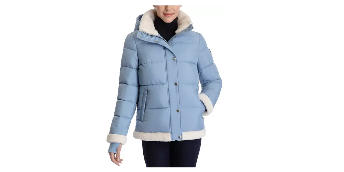 Macy - Michael Kors Hooded Faux-Fur-Trim Puffer Coat