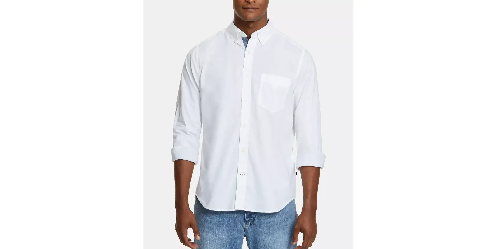 Macy - Nautica Men’s Classic-Fit Stretch Solid Oxford Button-Down Shirt