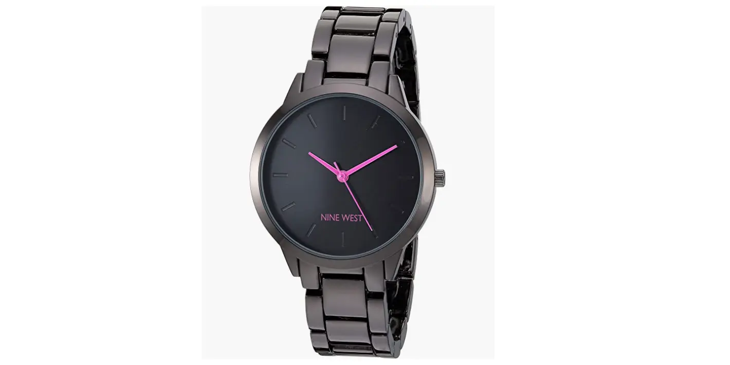 Amazon - Nine West Women’s Gunmetal Bracelet Watch
