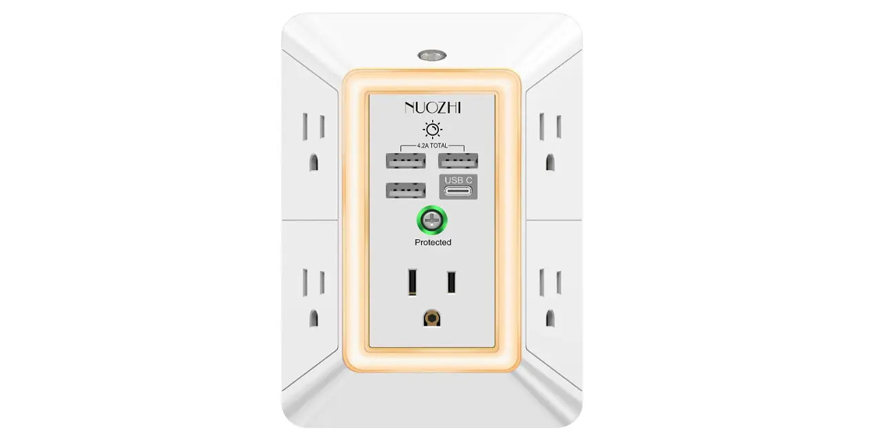 Amazon - Nuozhi Outlet Extender Surge Protector