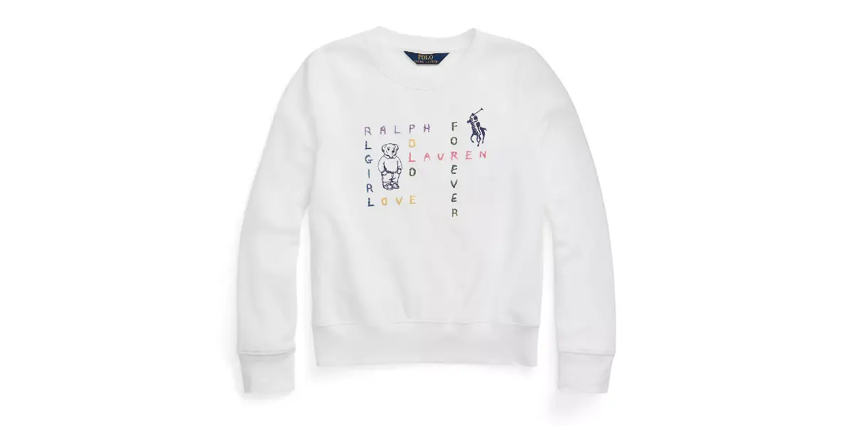 Macy - POLO Big Girls Crossword Graphic Sweatshirt