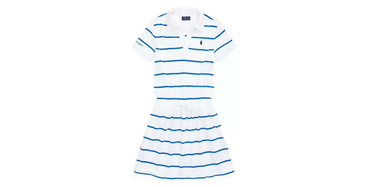 Macy - POLO Girls US Open Striped Terry Dress