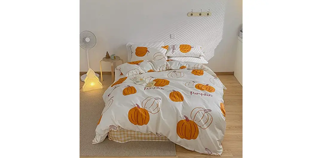Amazon - Pumpkin 3Pc Cotton Duvet Set