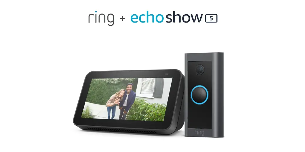 Amazon - Ring Video Doorbell Wired bundle with Echo Show 5 (2nd Gen)
