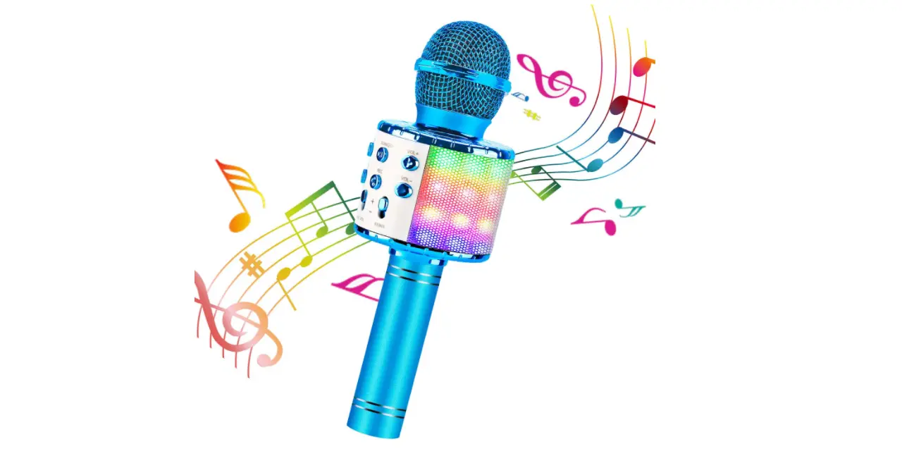 Amazon - Bluetooth Karaoke Wireless Microphone
