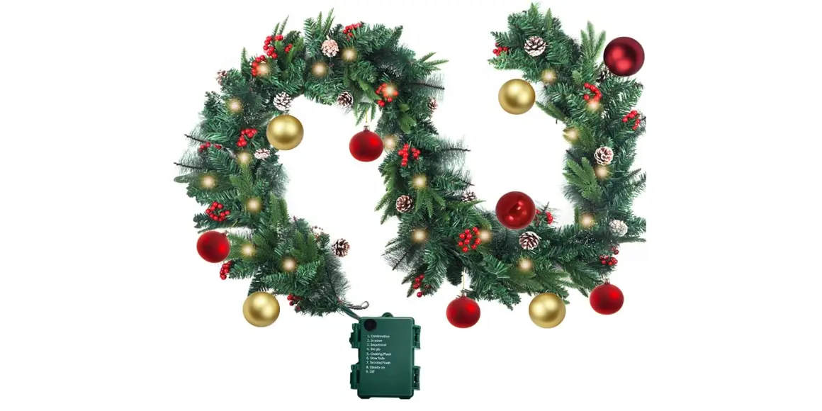 Amazon - Wucgea 9foot Pre-Kit Christmas Garland