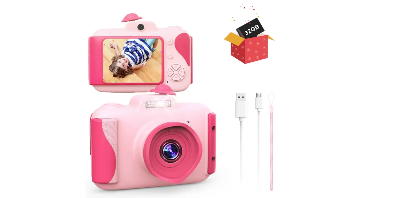 Amazon - GOKKCL Kids Camera and Camcorder