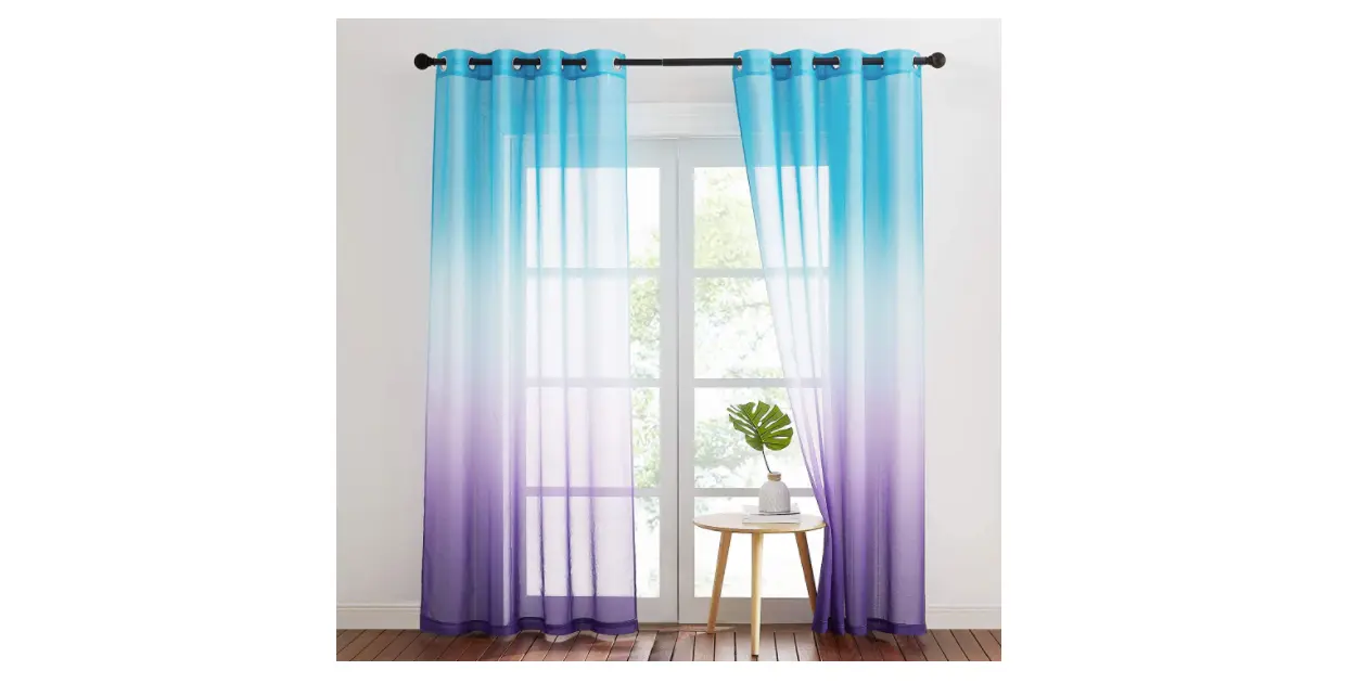 Amazon - 30% Off NICETOWN Teal and Purple Curtains (set of 2)